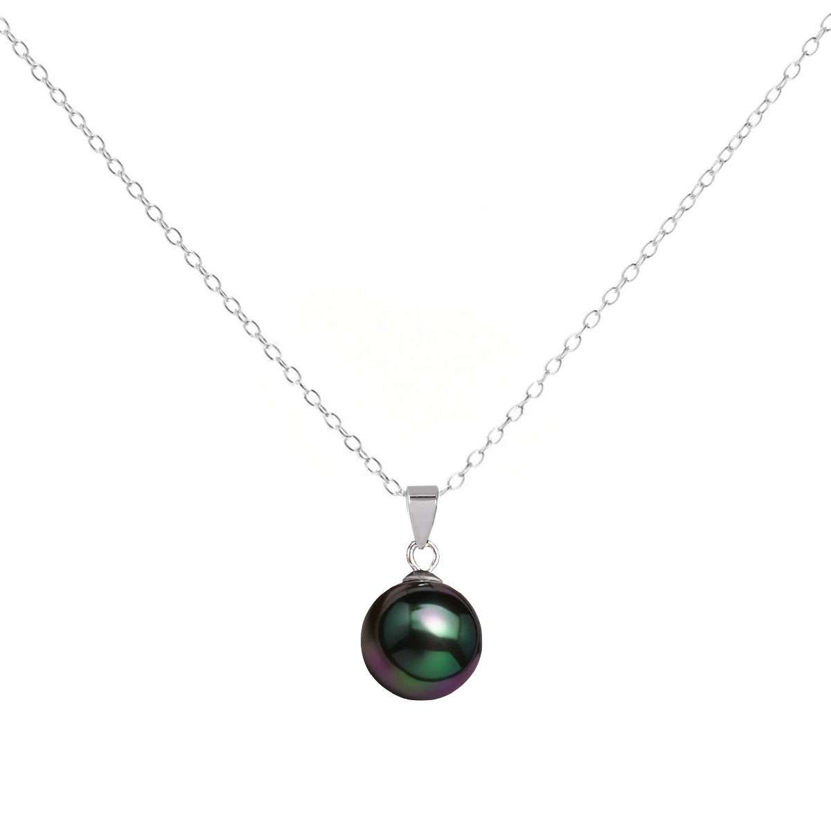 White Pink,Black Pearl Pendant Silver Necklace Jewelry Valentine’s Birthday Gift