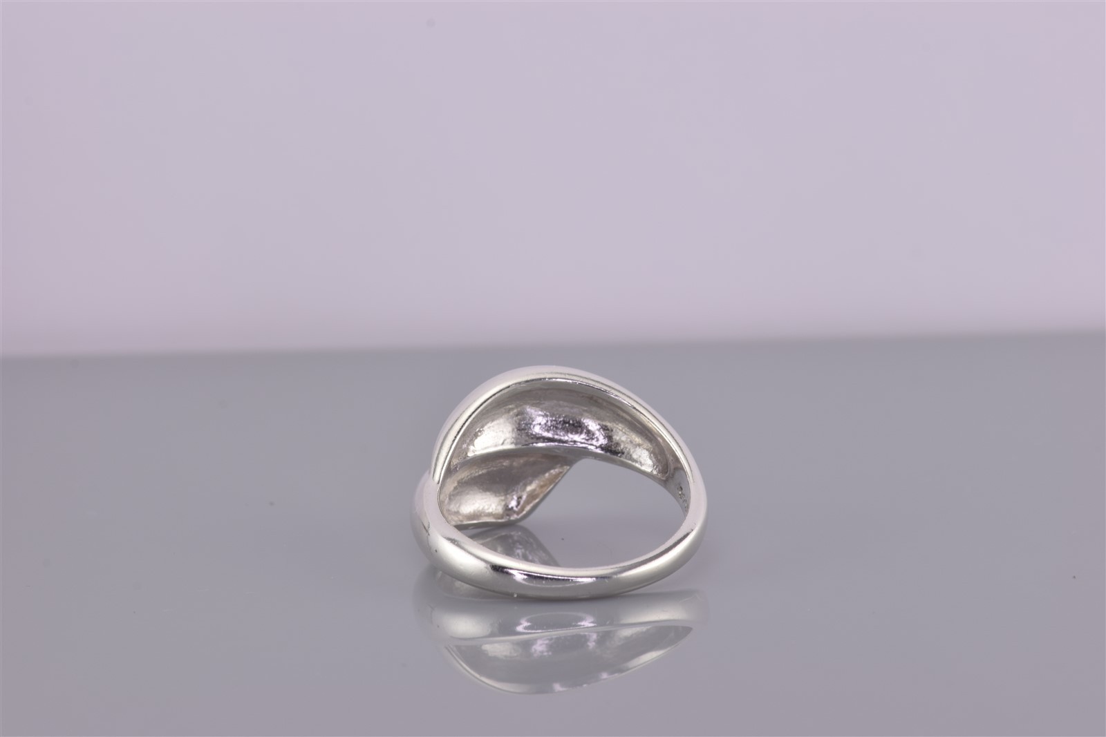 Sterling Silver 13mm Polished Puffy Smooth Bypass Classic Band Ring 925 Sz: 7.5