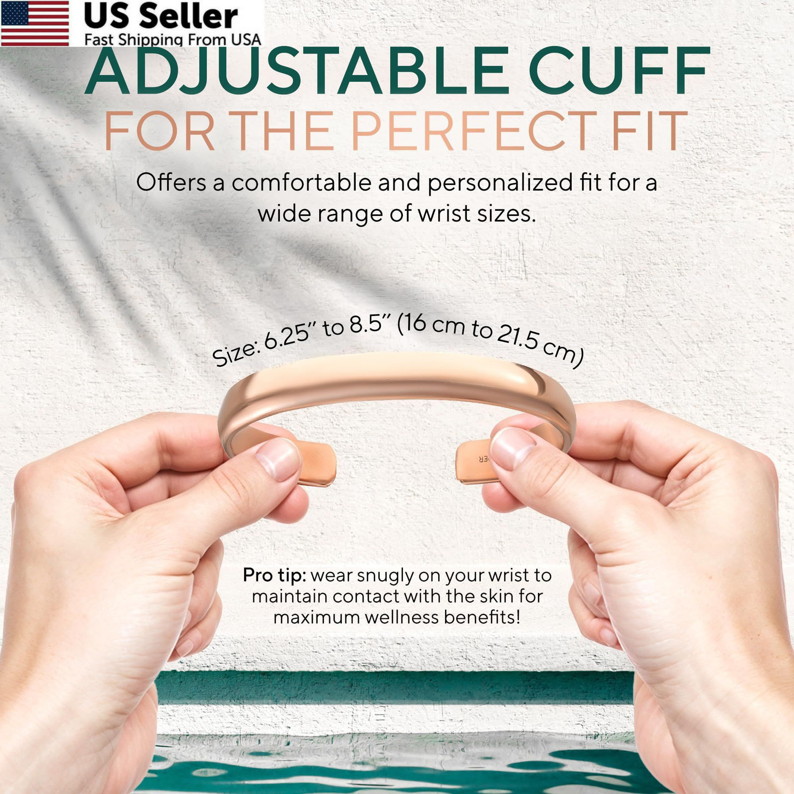 Handmade 100% Pure Solid Raw Uncoated Copper Cuff Bracelet for Adults USA