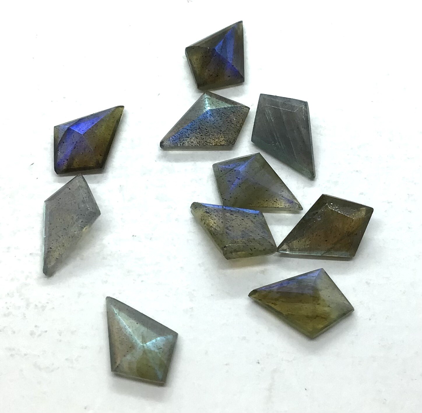 AAA Natural Labradorite Square Rose Cut Loose Gemstone For Making All Jewelry