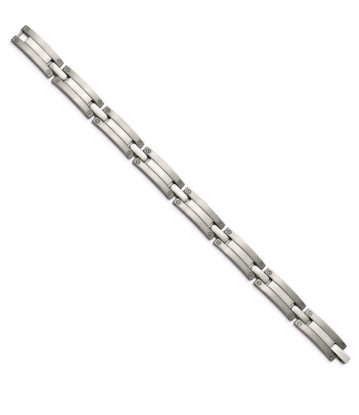 Chisel Titanium with Stainless Steel Brushed & Polished Bracelet