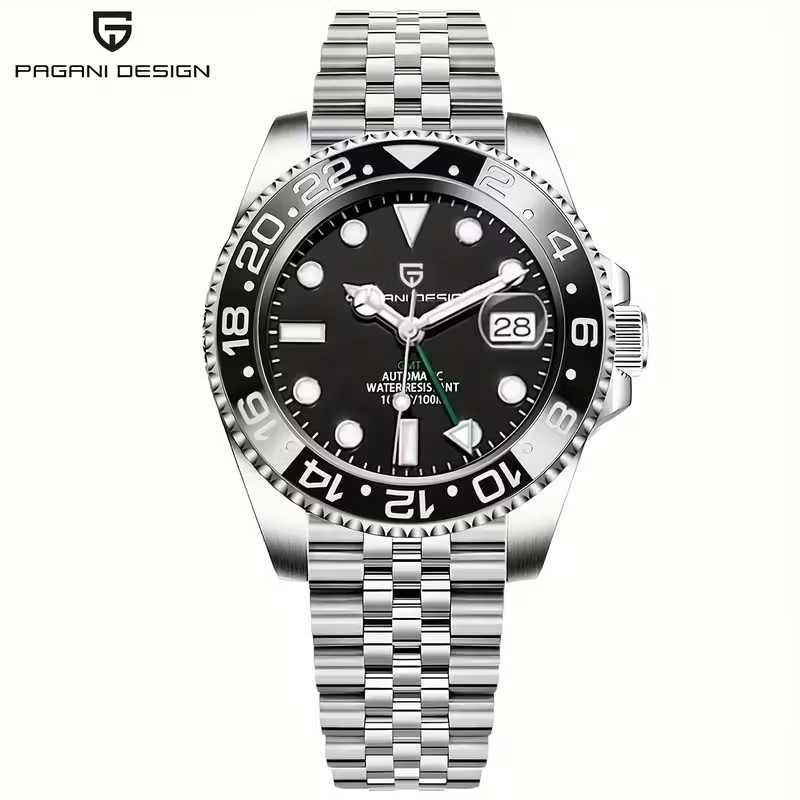 Pagani Design GMT Automatic Men’s Watch 40mm Sapphire Crystal NH34 100M Steel