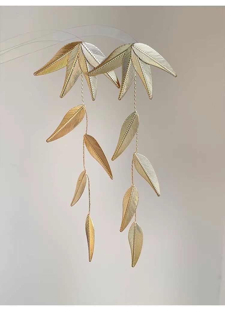 Bamboo Leaf Tassel Earrings Chinese Style Long Earrings for Women