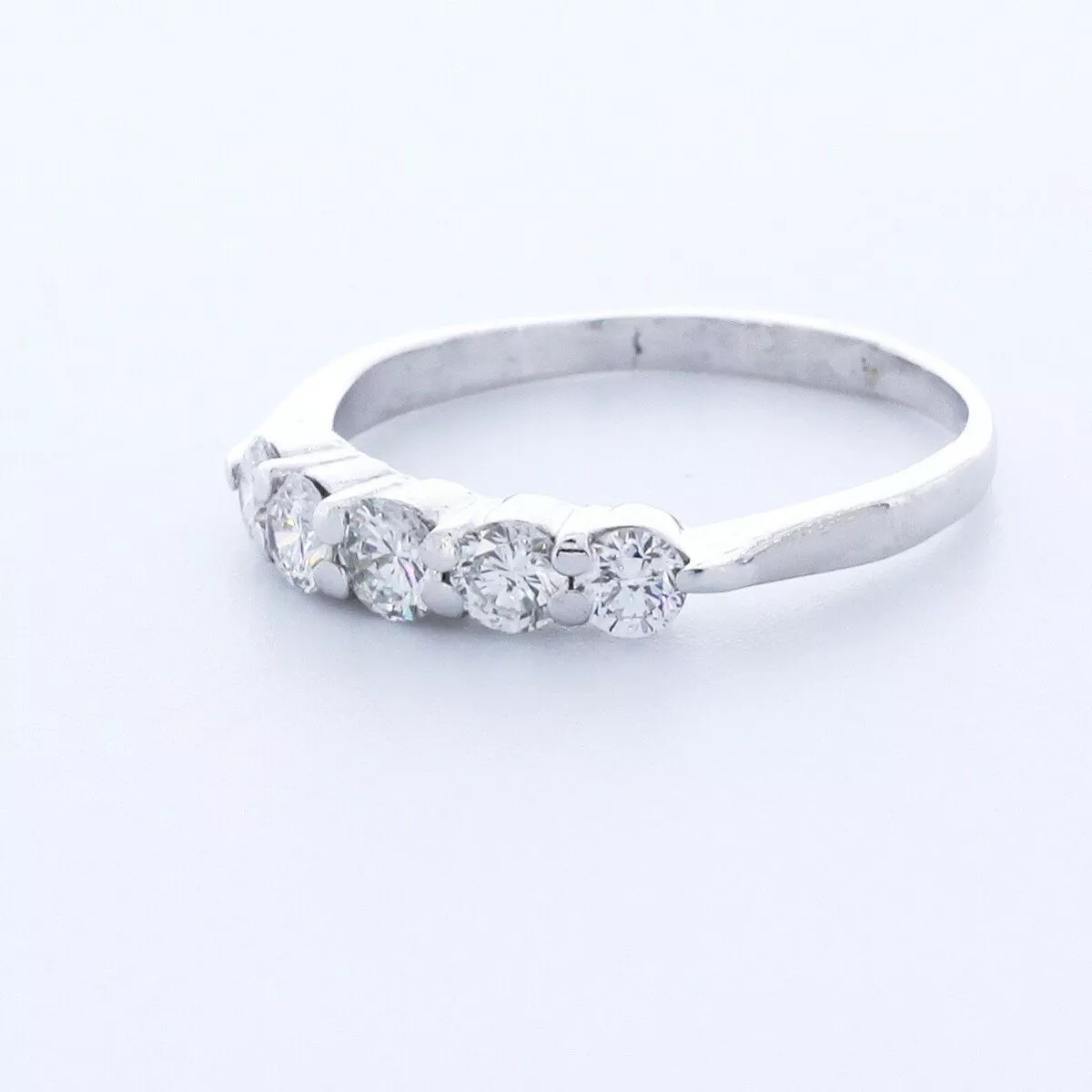 Classic Wedding Band 14K Gold Classic 1.35 Carat Round Lab-Grown Diamond E VVS2