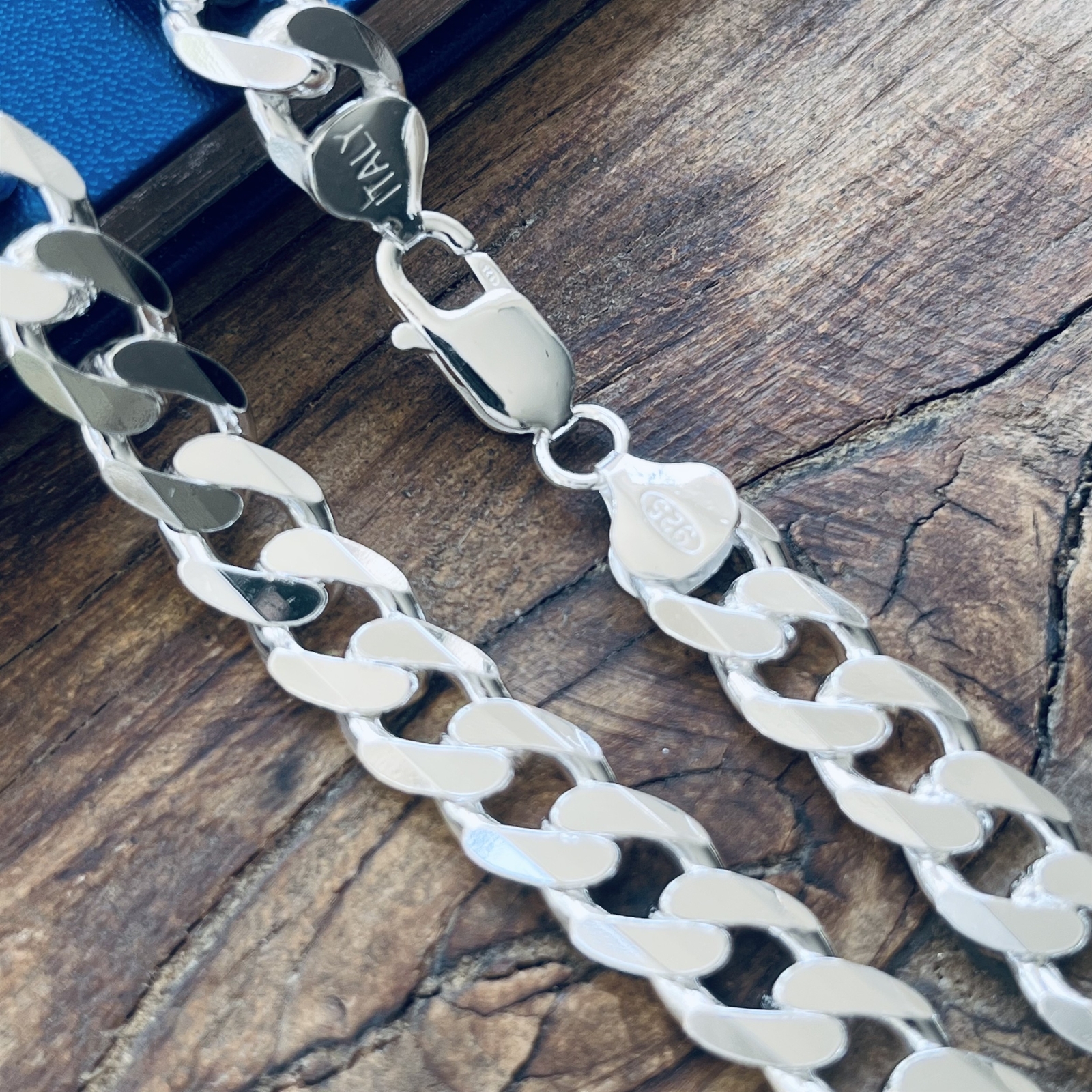 Real Solid Sterling Silver Mens Boys Curb Cuban Bracelet or Necklace