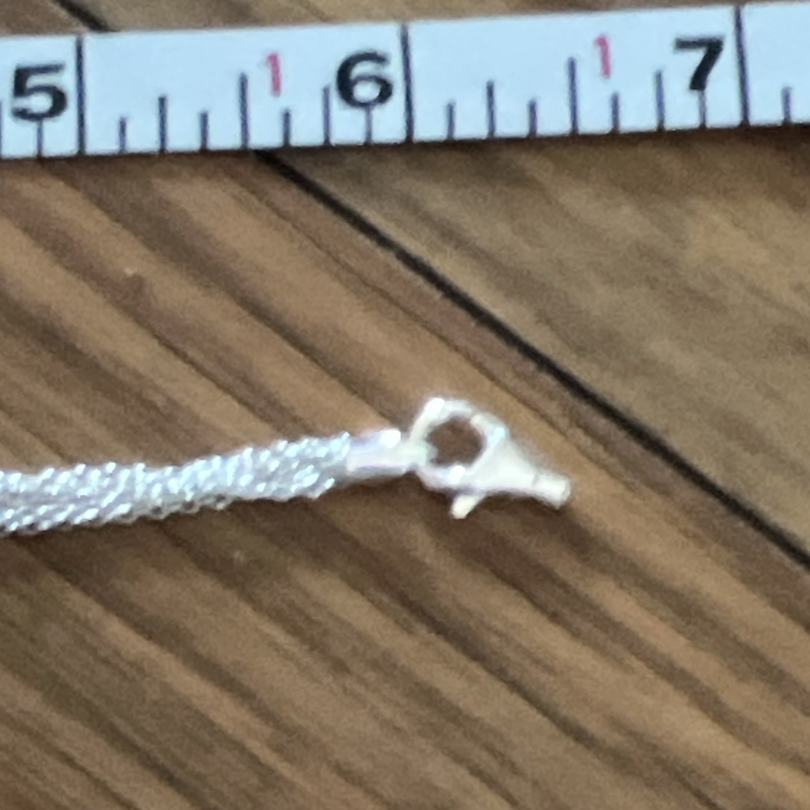925 Sterling Silver Mesh Chain Necklace 18in Open Heart Charm Pendant Signed