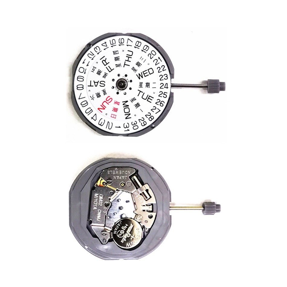 Quartz Watch Movement Sliver 3 Hands Replacement For MIYOTA GM02 GM00 Watch N