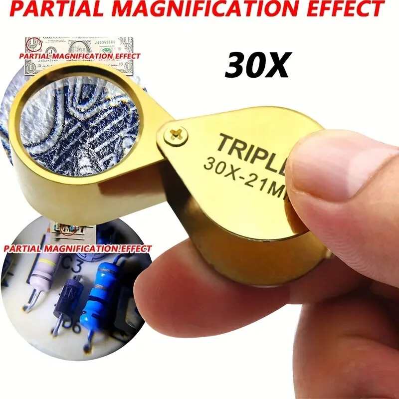 30X Jewelers Loupe Magnifier Pocket Magnifying Glass Coin Jewelry Loop Eye