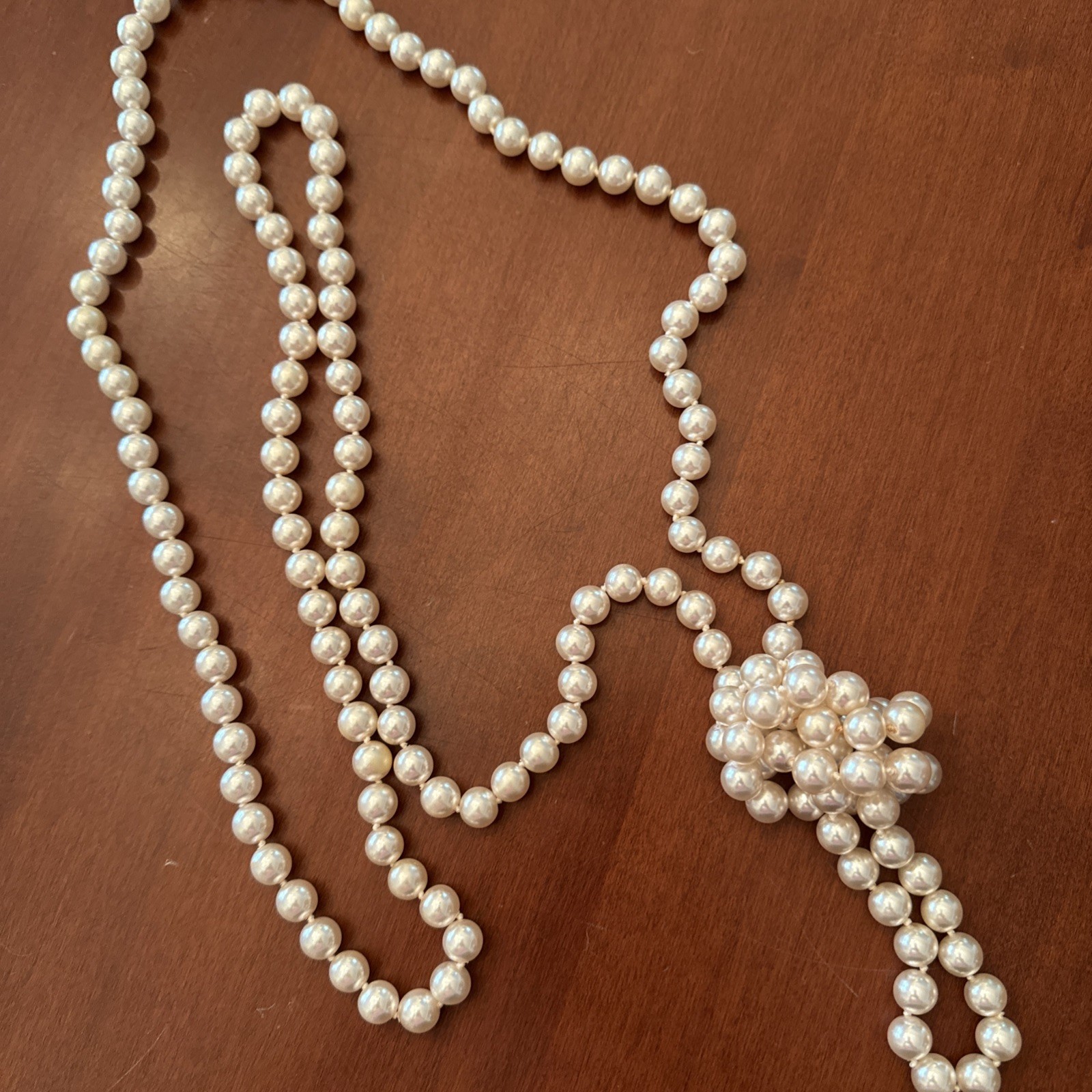 Vintage Pearl Classic Endless Extra Long 68” Layering Hand Knotted Necklace 341