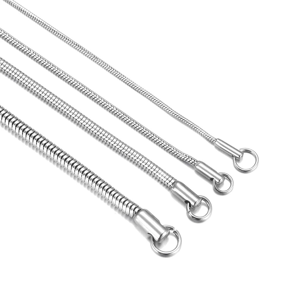 Stainless Steel Finished Chains Necklace Snake Chain with Lobster Clasp Steel To