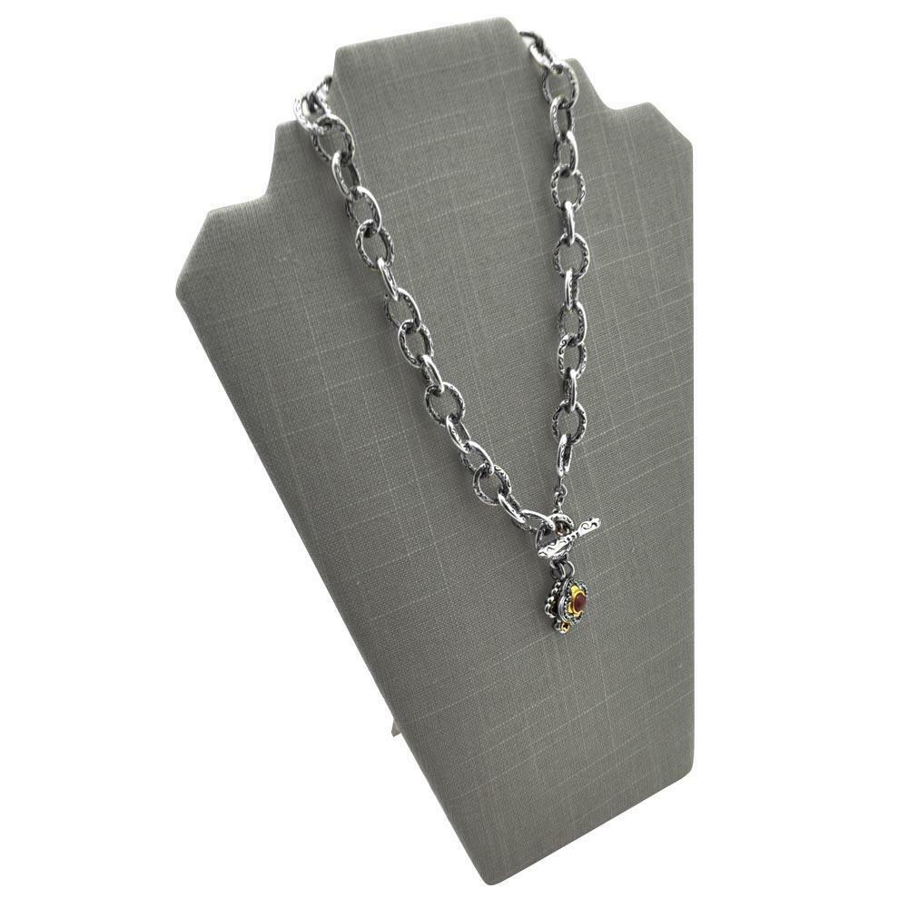 Modern Grey Linen Necklace Display Necklace Easel Showcase Jewelry Stand Easel