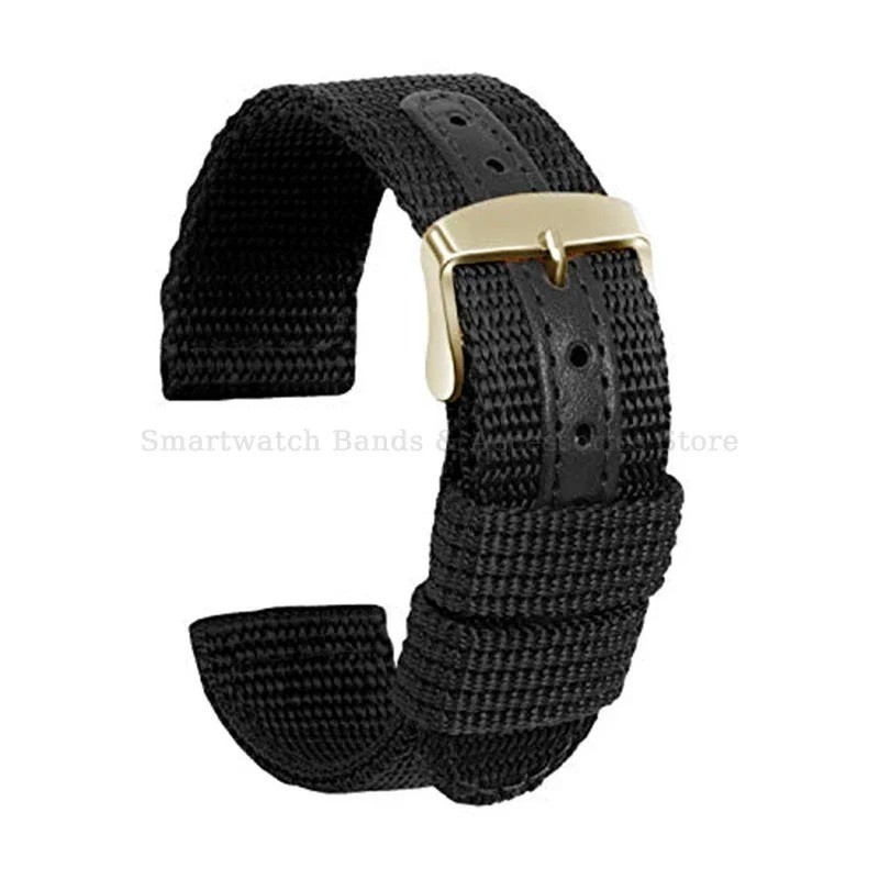 18mm 20mm 22mm 24mm Military Canvas Nylon Wrist Watch Band Strap Bracelet Sport