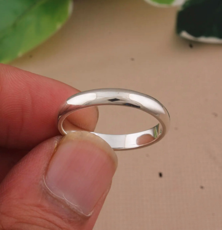 Band Handmade Silver Ring, 925 Sterling Silver, Dainty Silver Ring,