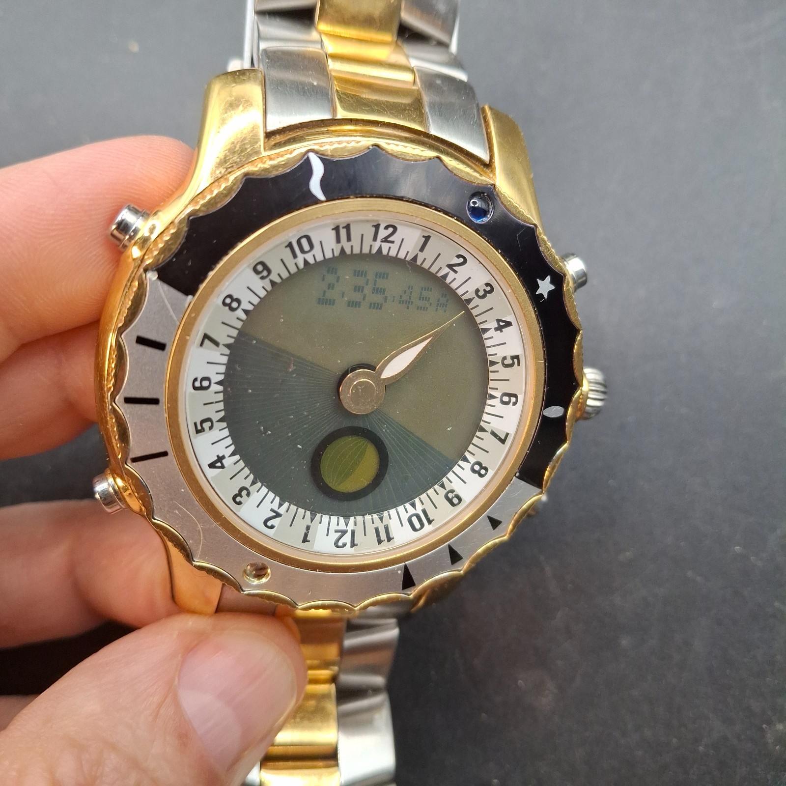 YES Solstice Analog-Digital Watch Solar Lunar Wristwatch Classic Design