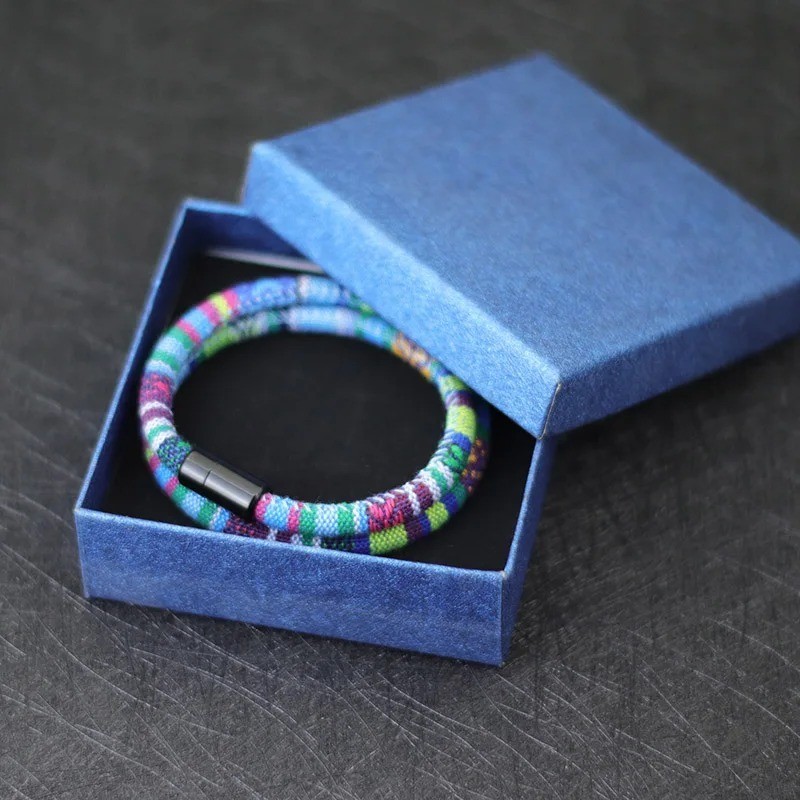 Tactical Bohemian Rope Bracelet Men Strong Magnetic Clasp Adventure Gear