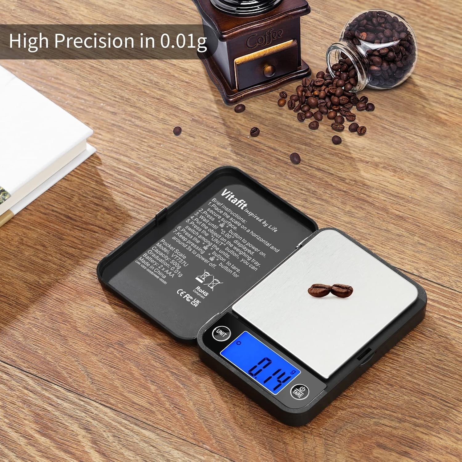 High Precision 500g Digital Scale – Perfect for Kitchen, Coffee, and Jewelry Use