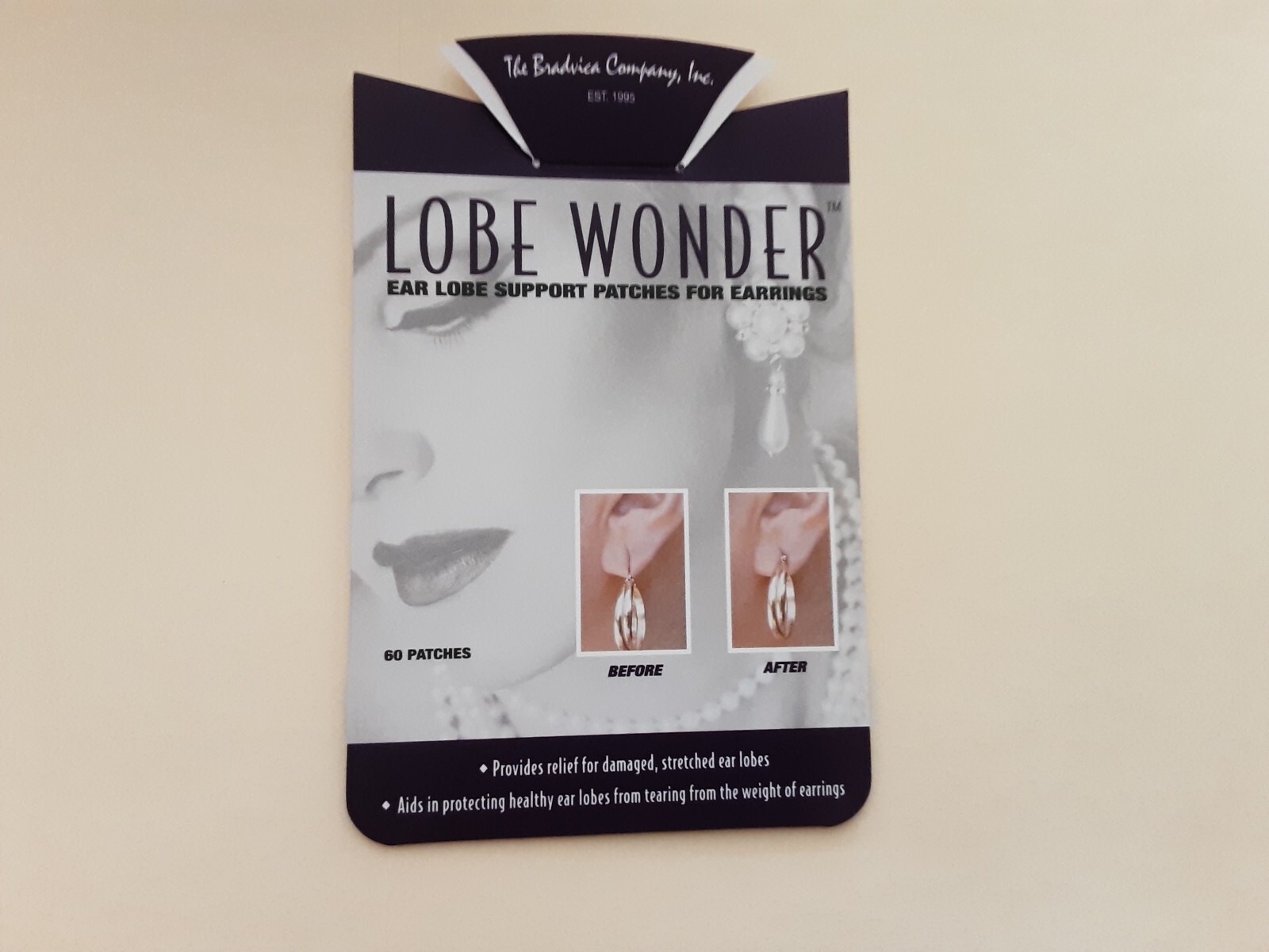 LOBE WONDER (Earring Support Patches for Damaged; Stretched; and Torn Earlobes)