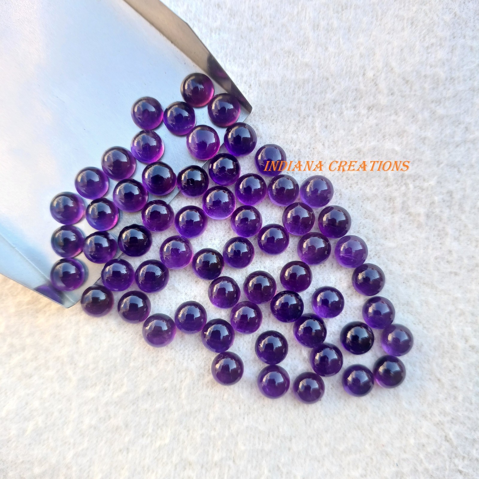 Natural Purple Amethyst Round Cabochon 3mm To 15mm Loose Gemstone