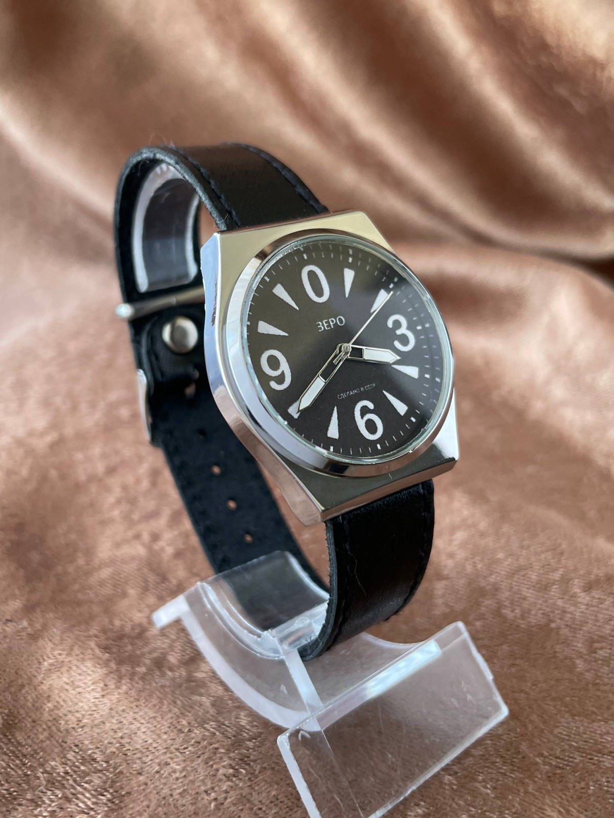 USSR-style quartz watch, big zero, Soviet military watch