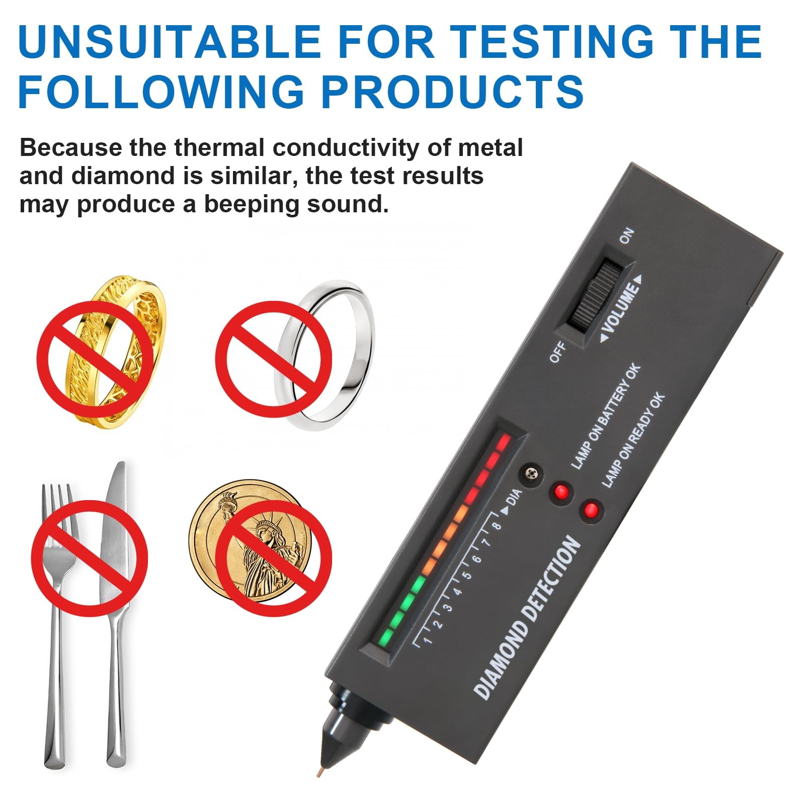 High Accuracy Gold Silver Test Kit Diamond Tester Precious Metal Testing Kit NEW