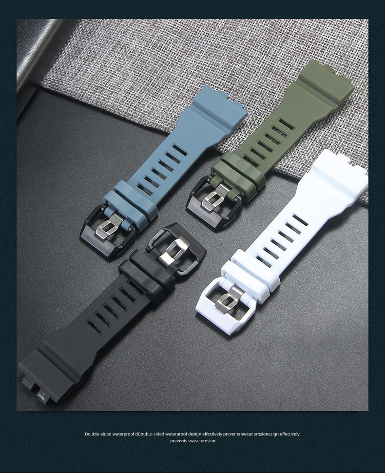 For Casio GBA-800/GBD-800/GMA-B800/GMD-B800 Rubber Watch Band Strap with Tools