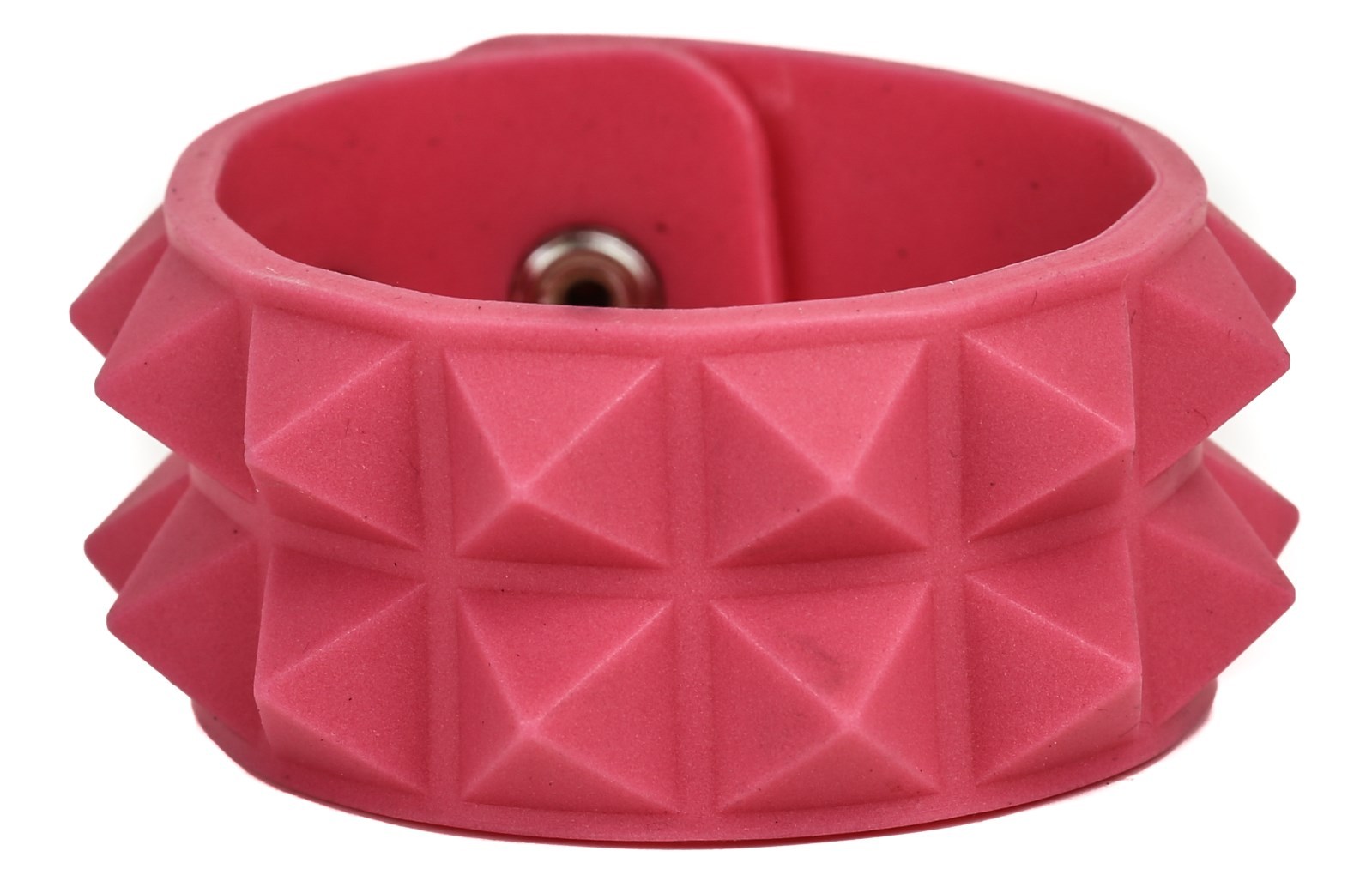 Silicone Rubber Two Row Stud Bracelet Glow In The Dark Punk Goth 6 Color