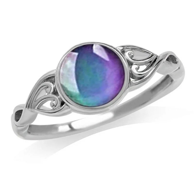 Color Changing Moon Stone Mood Ring Gift for Women