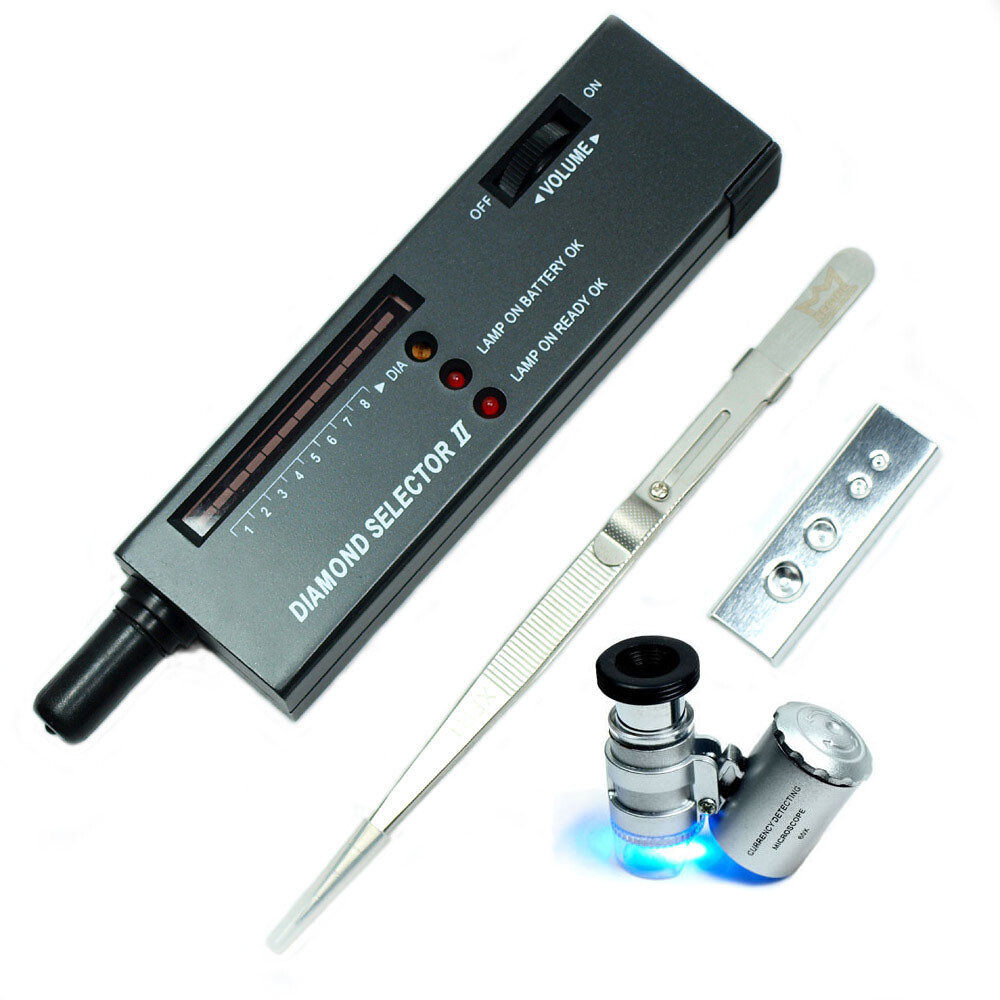 Jeweler diamond tool kit : Portable Diamond Tester – Loupe – Gemstone Tweezers