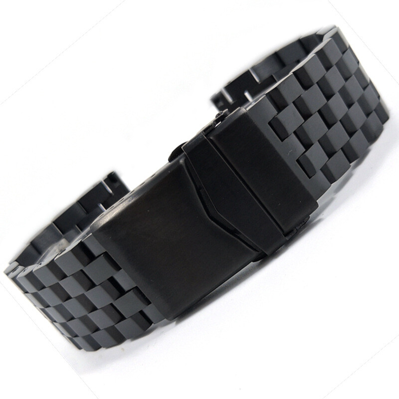 Solid Brushed Stainless Steel Watch Strap Watch Band Bracelet Screw Link 18-24mm