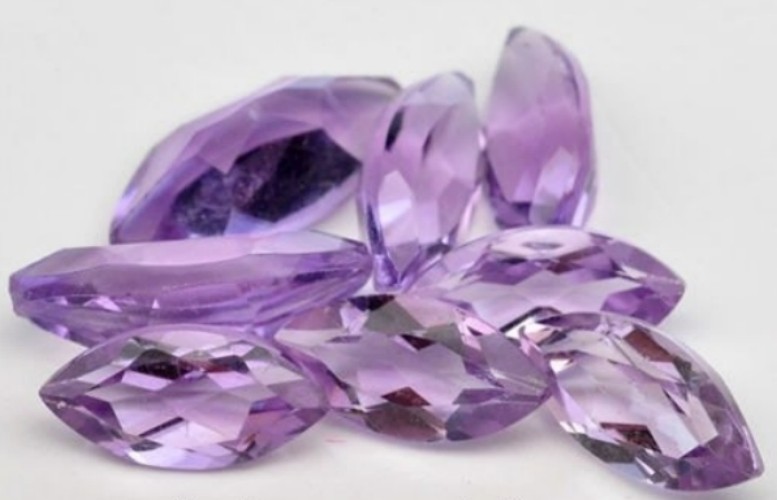 AMETHYST FLUORITE 18 x 9 MM MARQUISE CUT ALL NATURAL