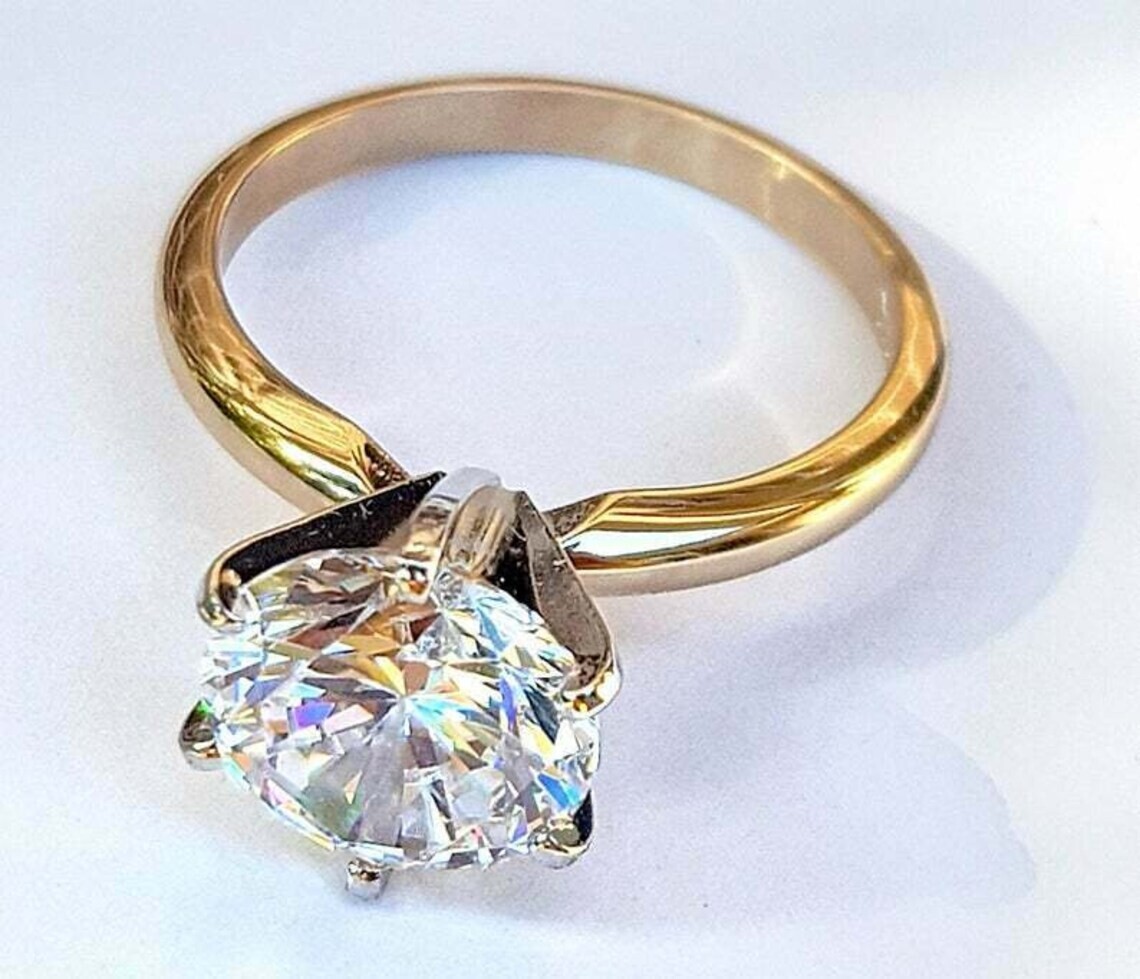 4 Ct Certified Diamond Solitaire Ring! Great Shine-FREE Diamond studs.