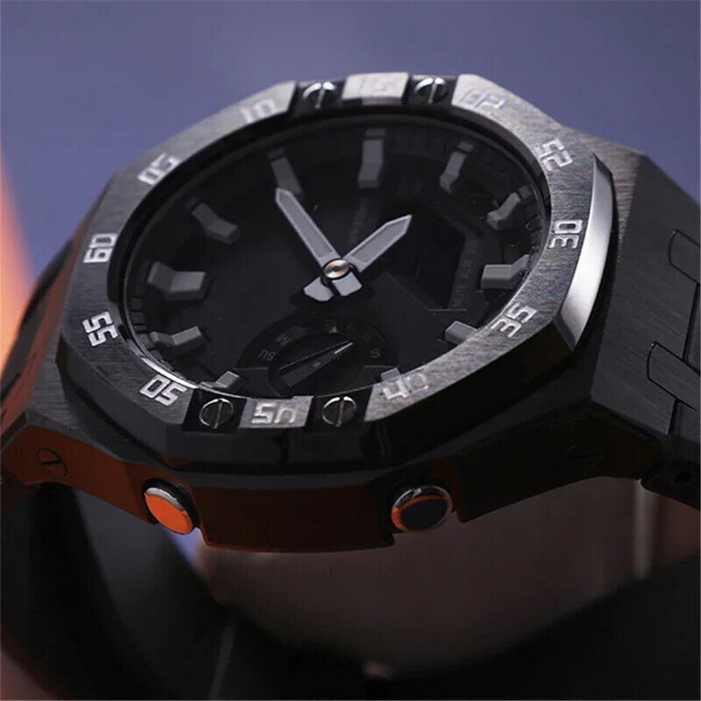 Dial Bezel AP Mod Kit Metal Refit Case Band Strap Cover for G-Shock GA-2100/2110