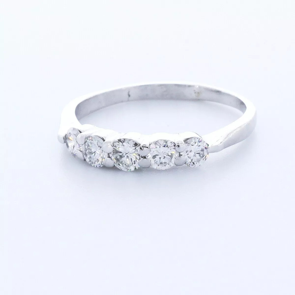 Classic Wedding Band 14K Gold Classic 1.35 Carat Round Lab-Grown Diamond E VVS2