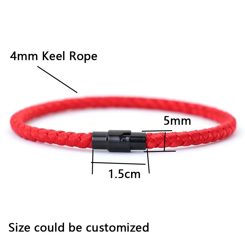2pcs Braided Rope Bracelet Good Luck Fortune Couple Bracelet Cuff Bangle For Man