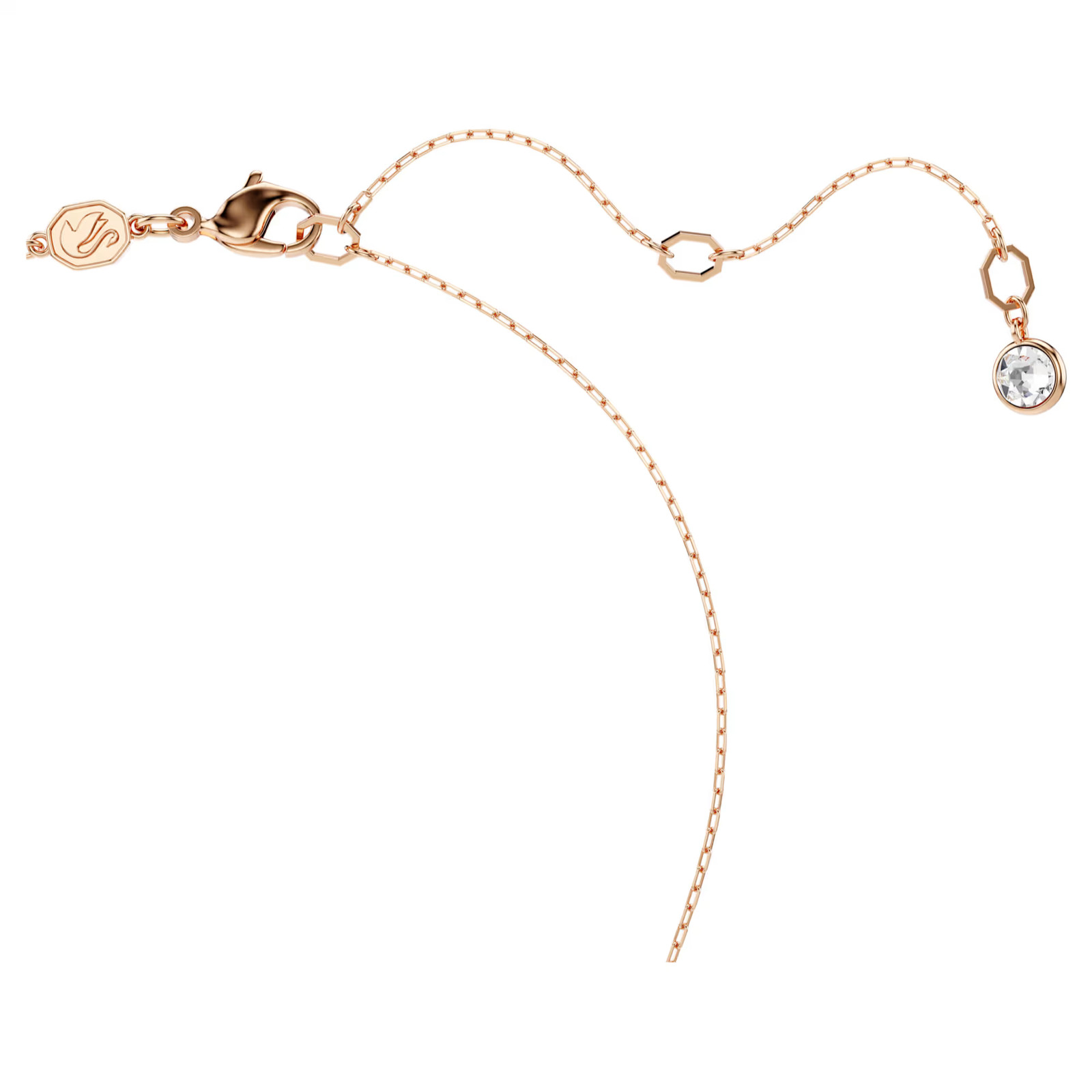 Sublima Multicolored Rose Gold Tone Plated Pendant Moon Crystal Pearl New
