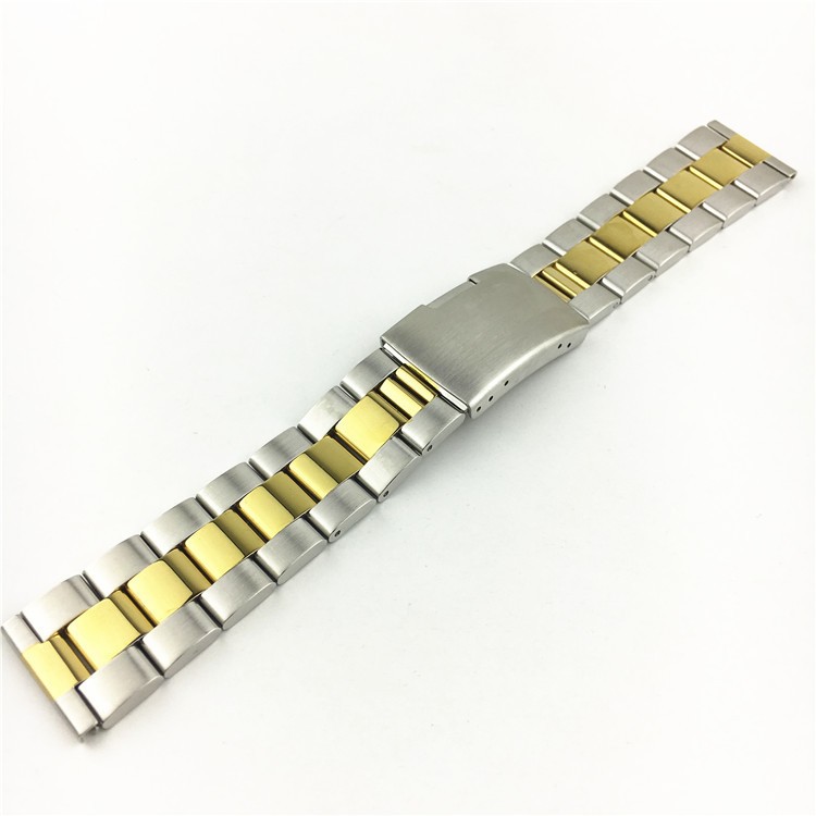 3 Bead Solid Stainless Steel Diving Watch Band Strap 16 18 20 22 24 26 28 30mm