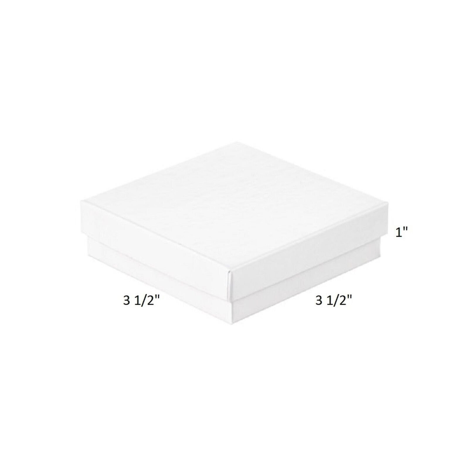 CuteBox Glossy White Cotton Filled Boxes for Jewelry, Retail, Merchandise,…