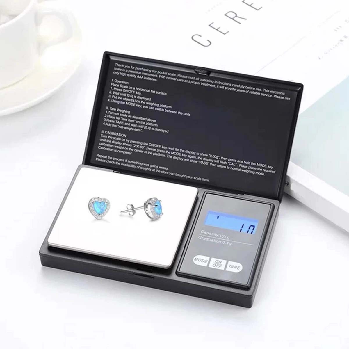 1000g Food Scale, Digital Kitchen Scale Weight Grams and oz For Cooking Baking