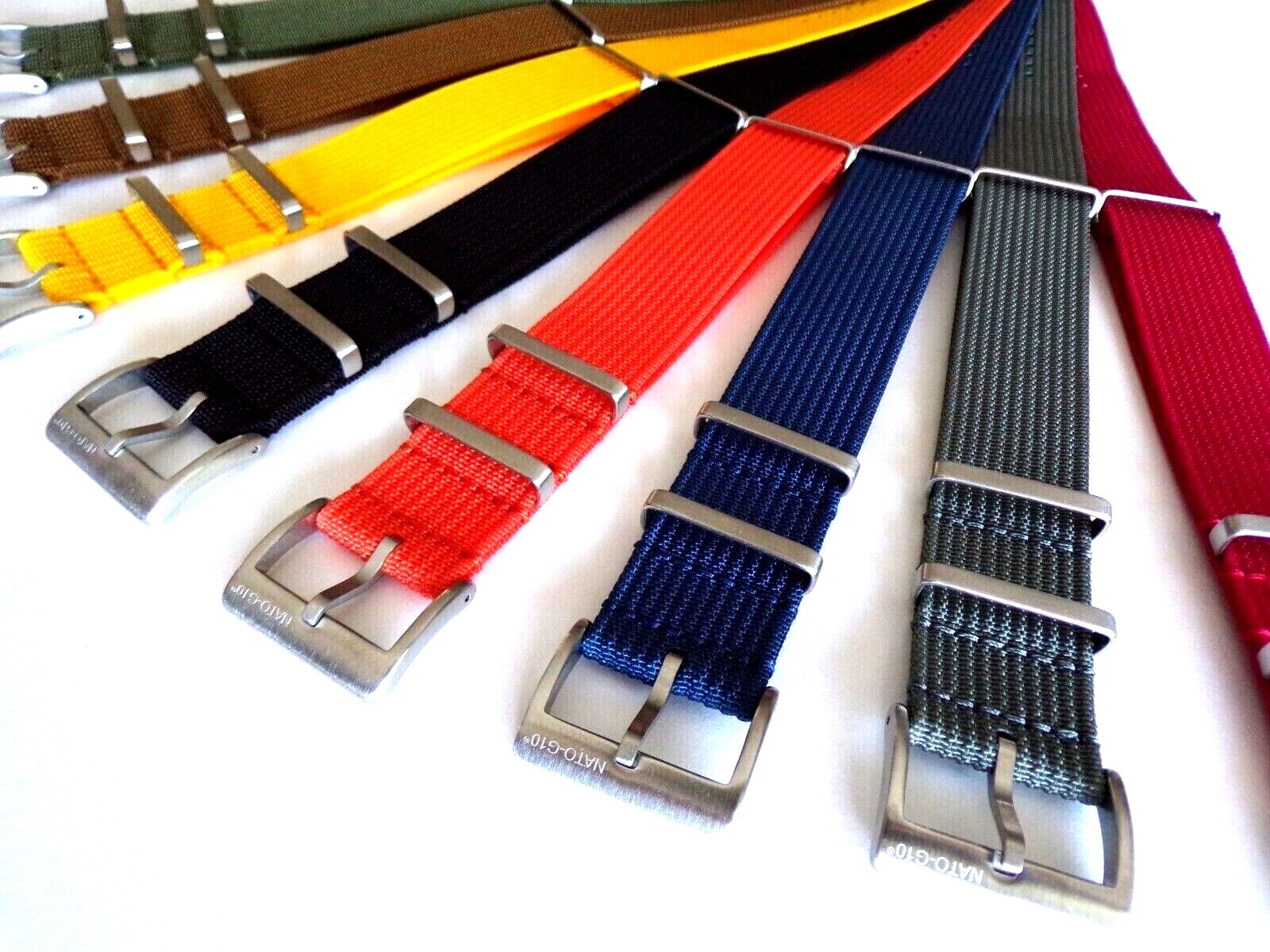 NATO G10 ® NEW RIBBED WR Nylon military RAF watch band Pilot strap IW SUISSE usa