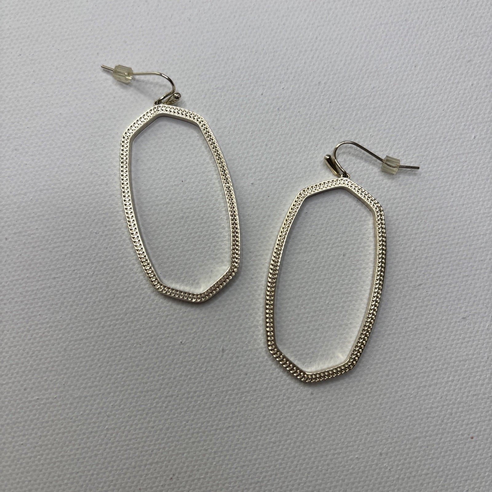 Kendra Scott Danielle Open Frame Drop Earrings Gold Excellent Condition