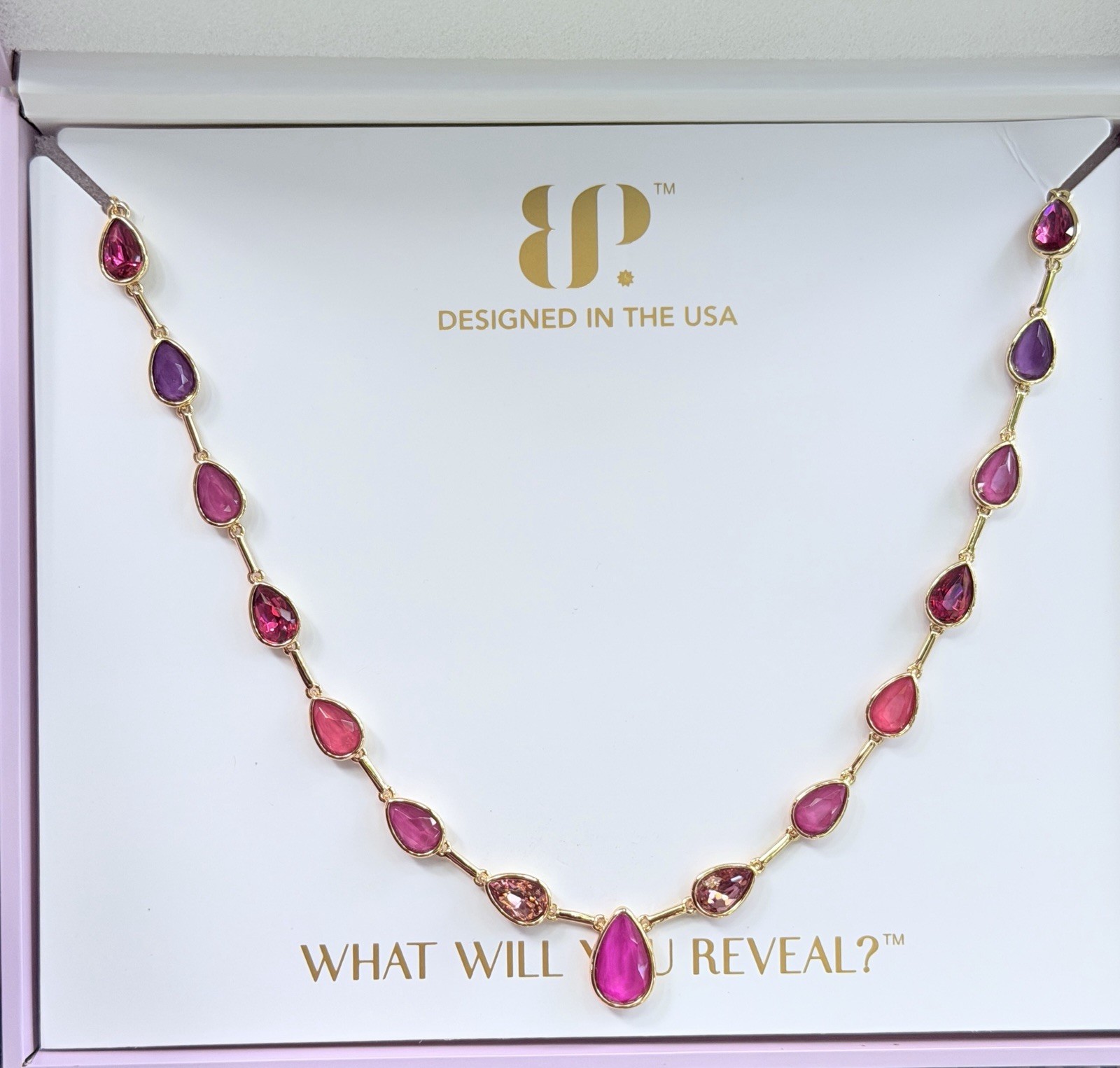 Bomb Party Jewel Candy “Globe Trotter Necklace” Rio Heat on Yellow Gold