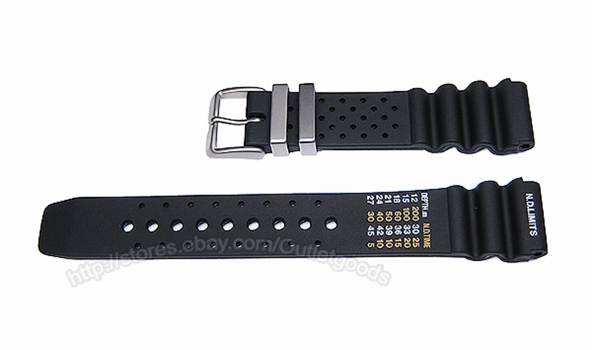 20mm 22mm 24mm Aqualand Promaster Rubber Watch Band Strap N.D Limits Meter