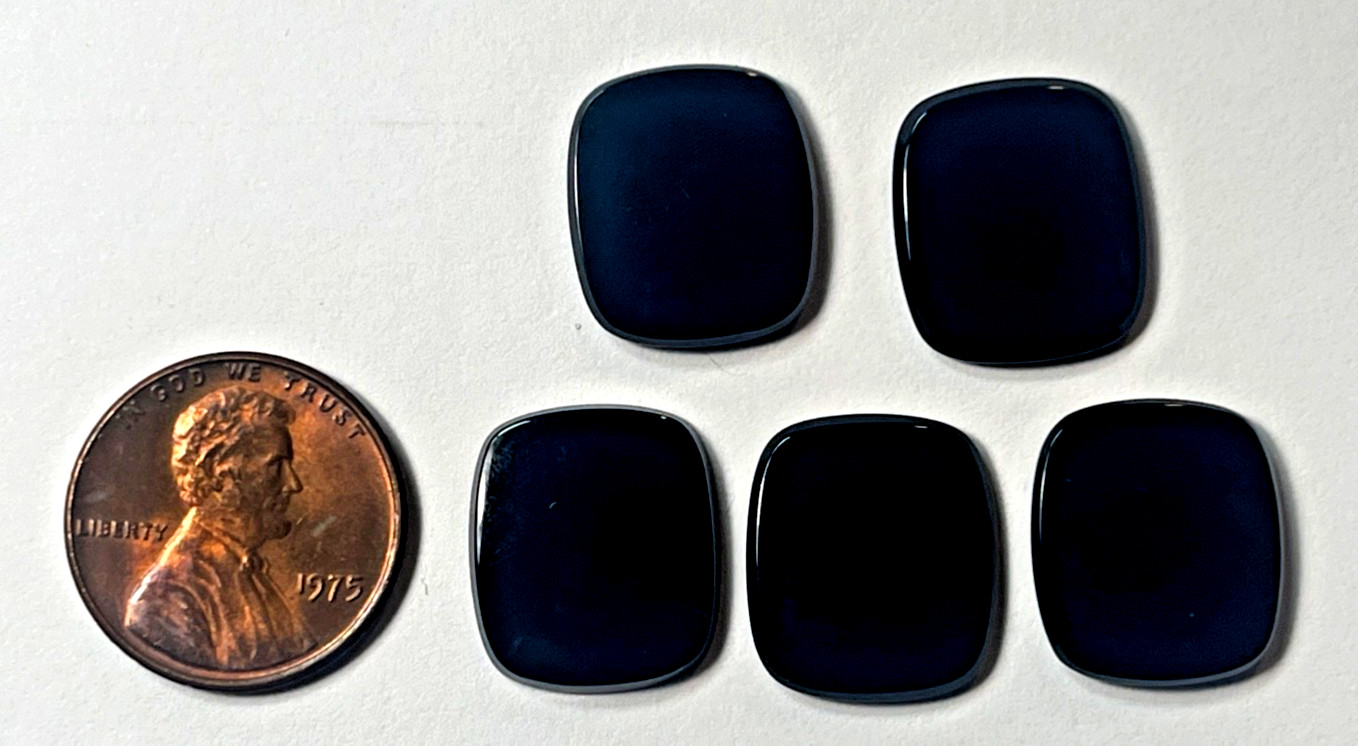 ONE (1) PCS BLACK ONYX 16X14 MM FLAT ANTIQUE SHAPE AS PICTURED BELOW WHOLESALE