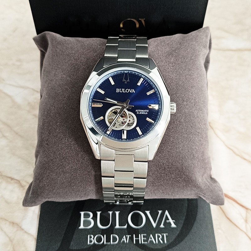 Bulova Surveyor Blue Dial Men’s Classic Automatic Chronograph Watch 42mm 96A275