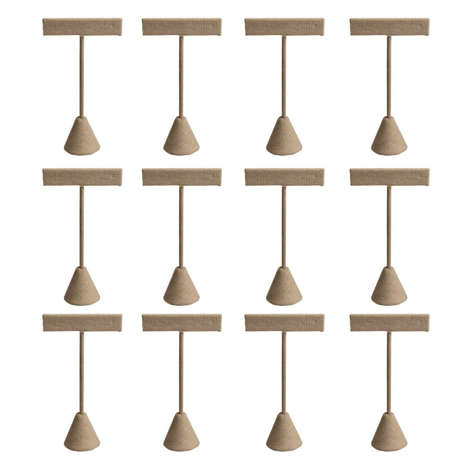 Modern Burlap Earring Display T Stand Display Showcase Jewelry Display
