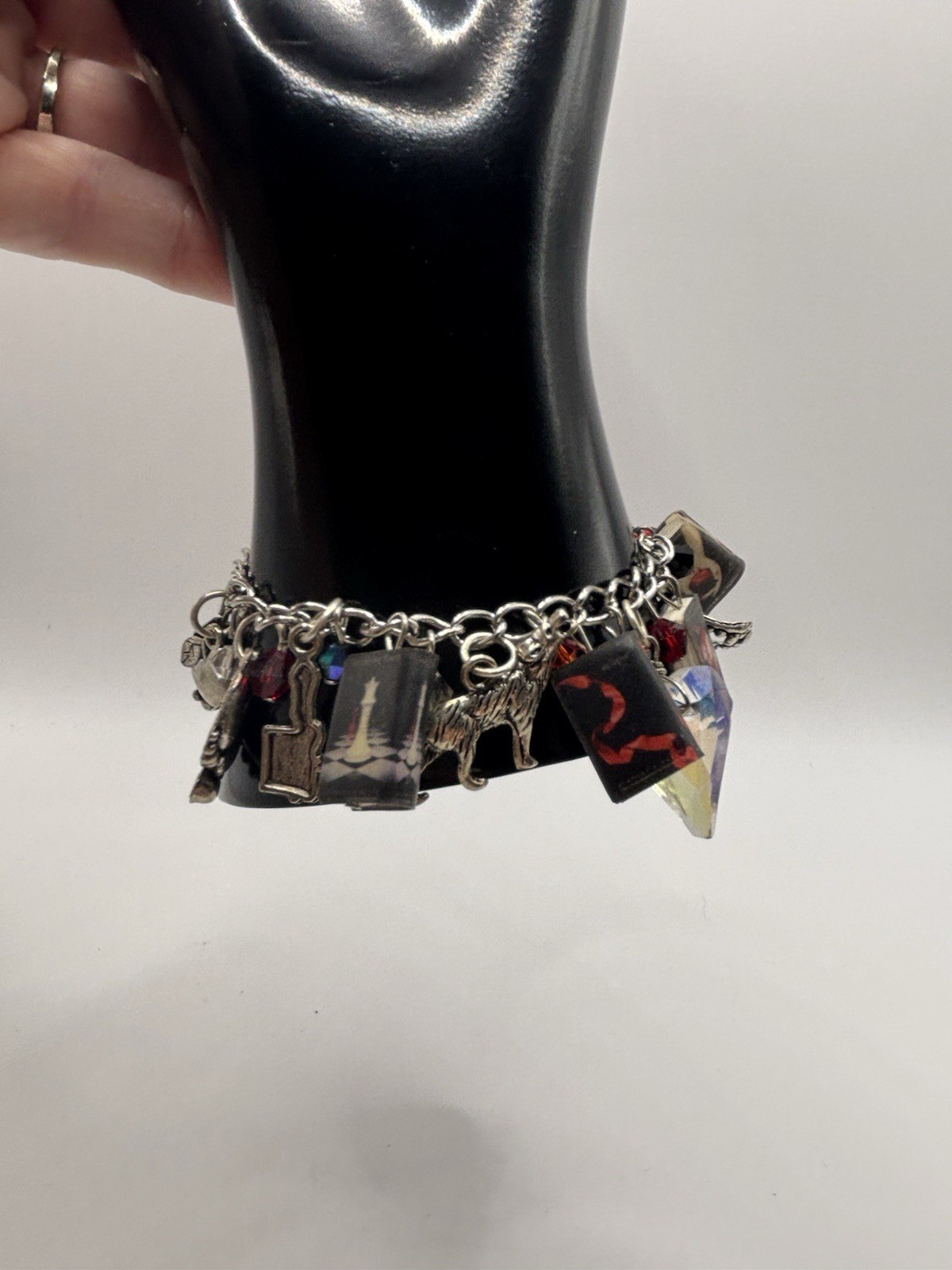 Twilight Saga Book Cover Charm Bracelet Handmade Vampire Goth Core Jewelry Y2K