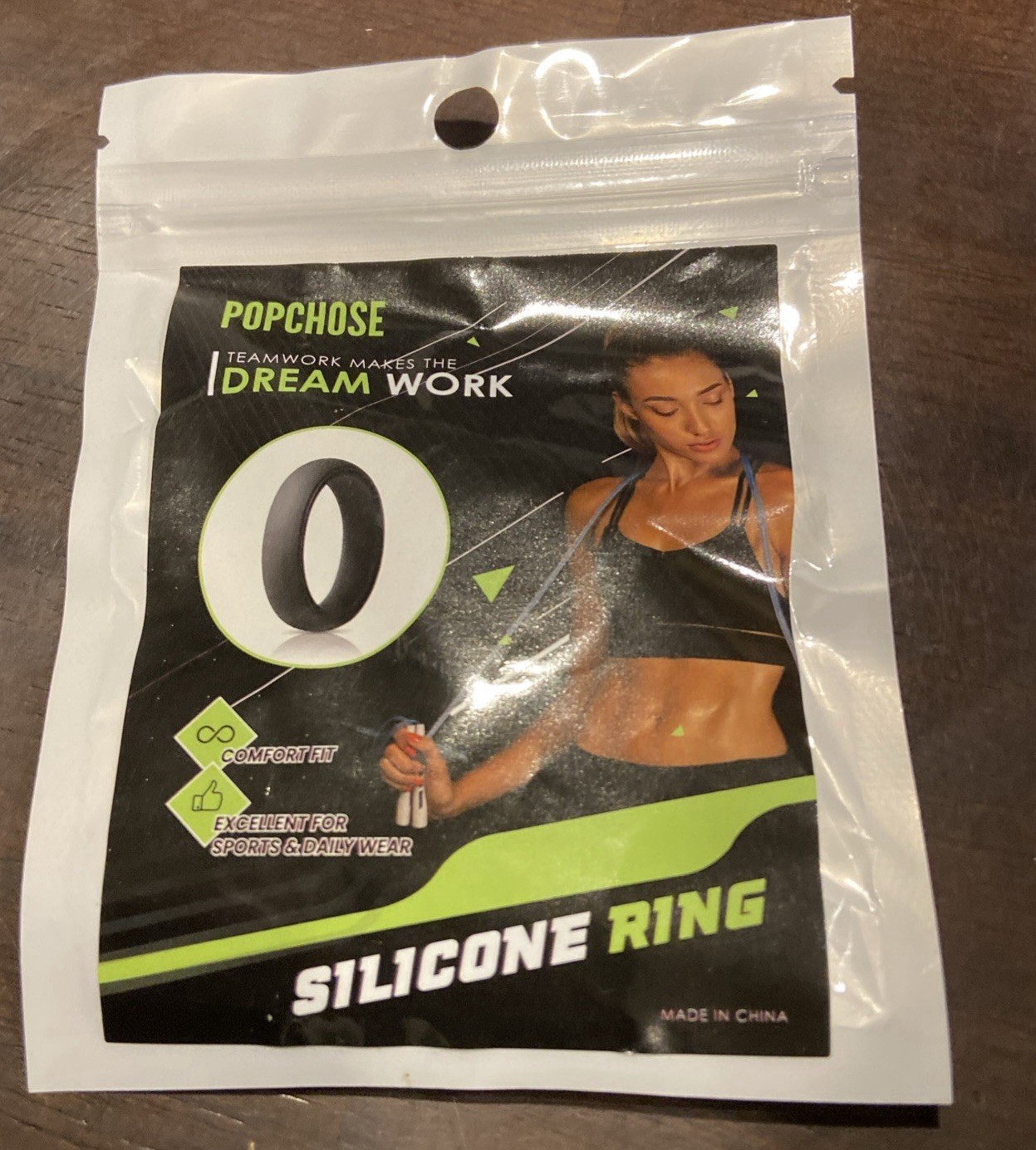 Popchose Silicone Ring Black Size 11 Men’s Non-Toxic Hypoallergenic