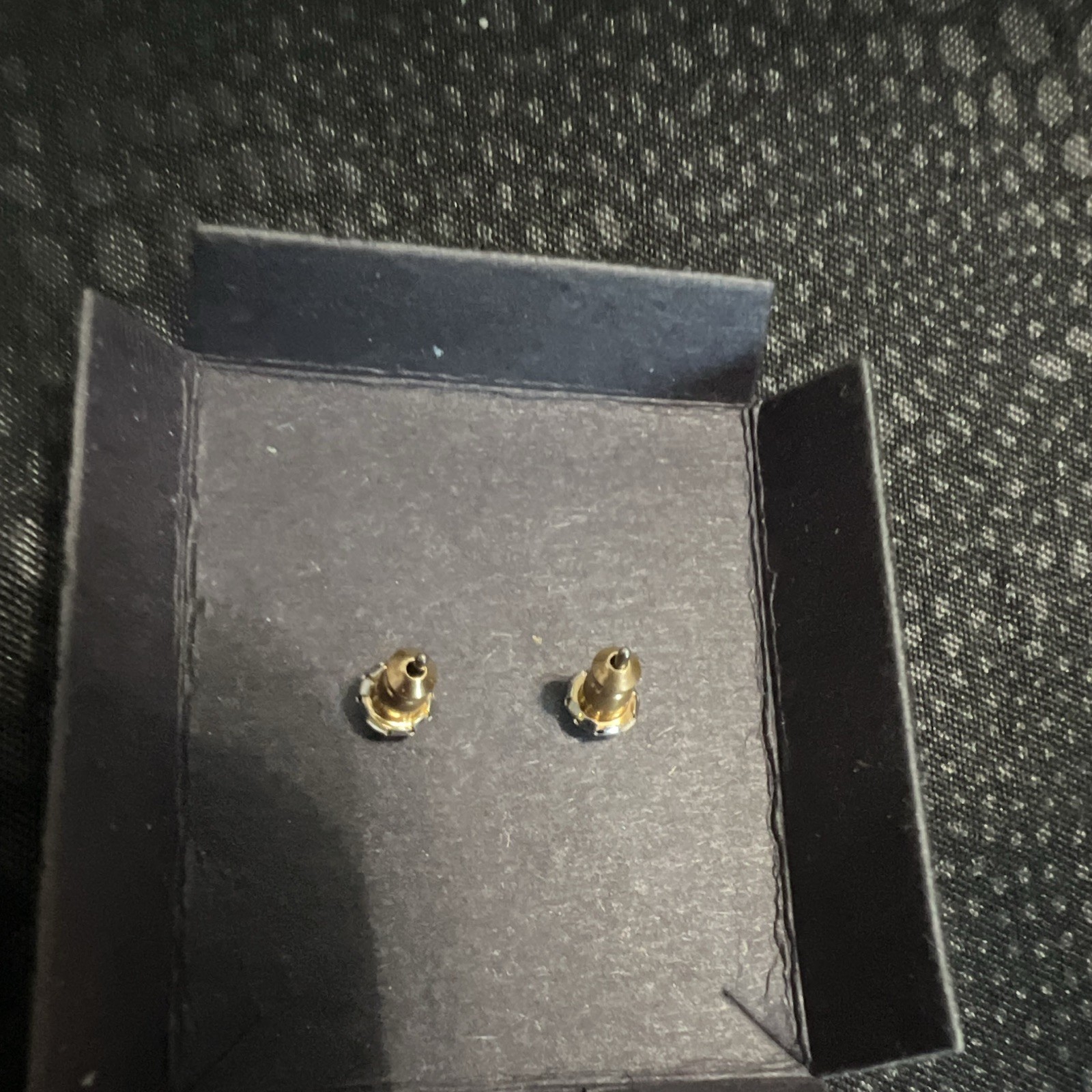 Natural White Oval Opal Stud Earrings Gold Tone Metal Prong Set Butterfly Back