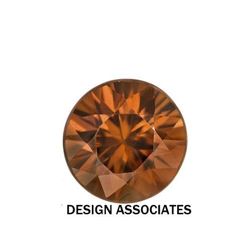 2.5 MM ROUND CUT BRONZE ZIRCON ALL NATURAL AAA 2 PC SET (168159)