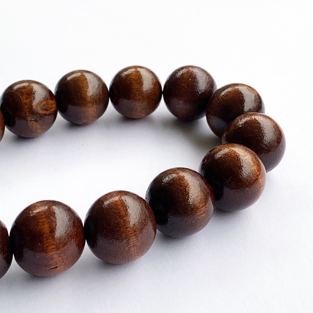 Wood Bead Necklace for Men – Handmade Wooden Necklace – Mens Boho Necklace Wood